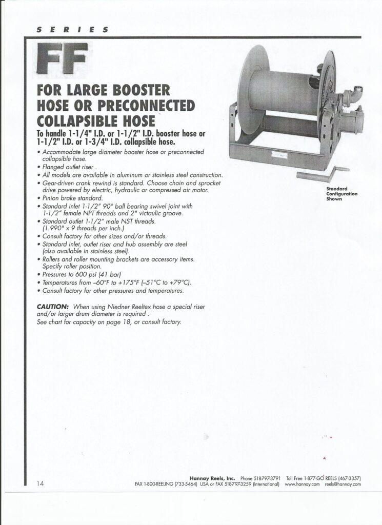 Hannay FF Reels JB Equipment Inc.