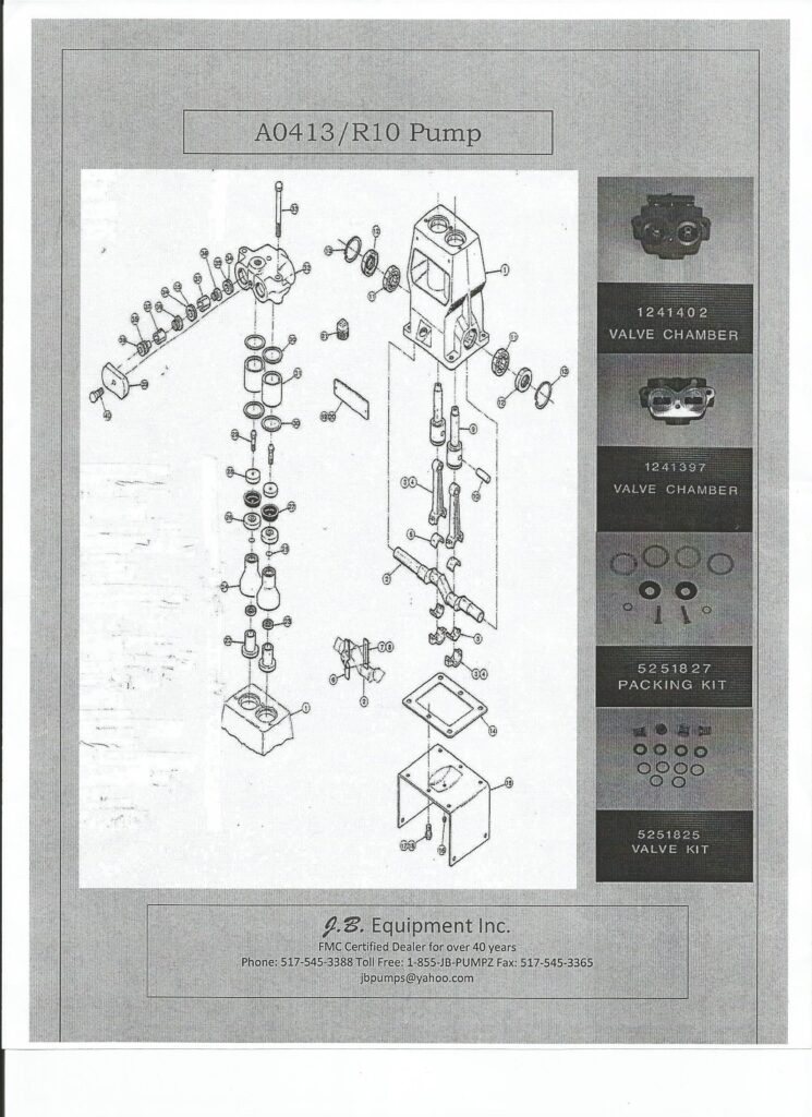 R10 (1244299) / A0413 (P559424) Pump Parts JB Equipment Inc.